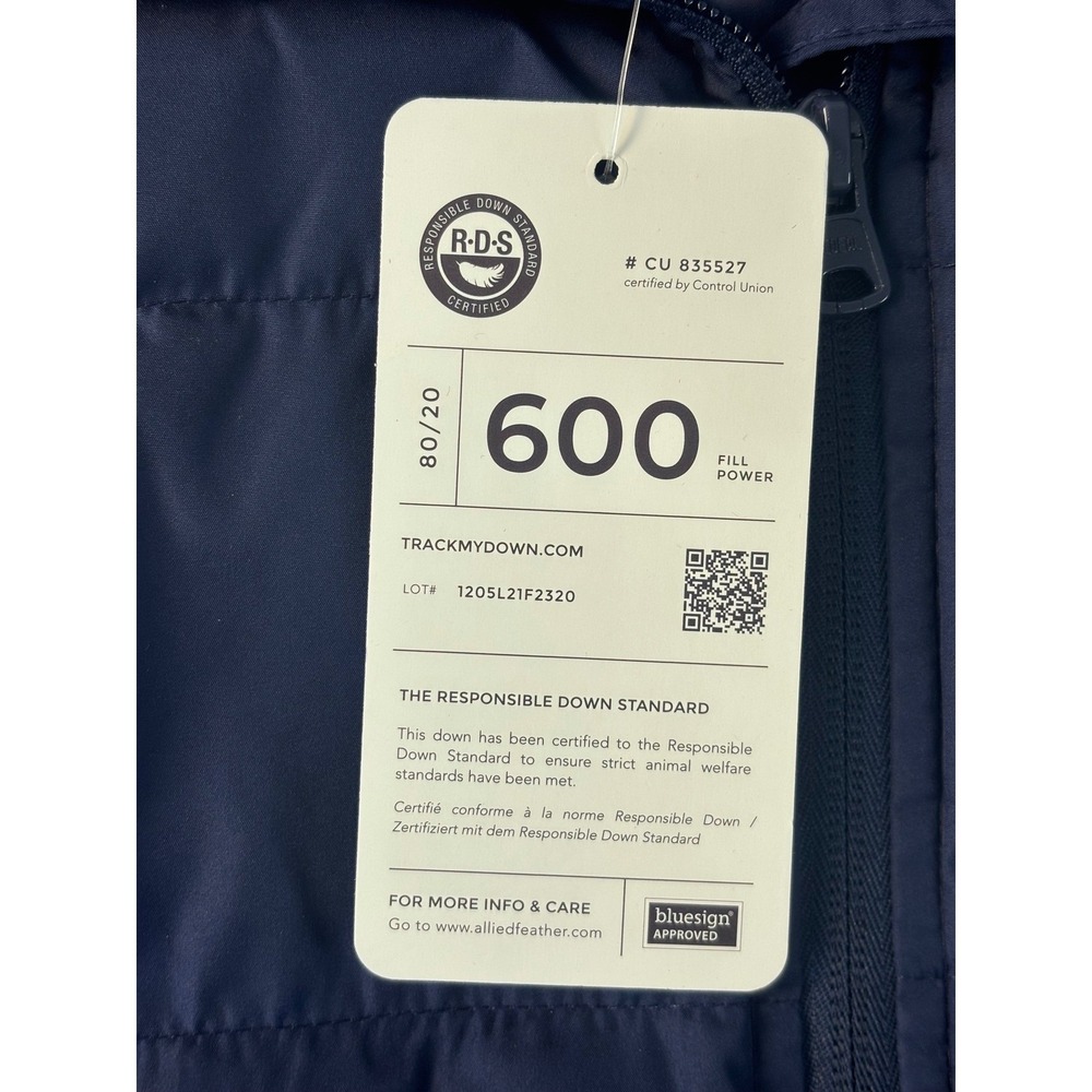 Lands End Women Navy Blue Puffer Vest Insulated‎ Zip Front Collared Small NWT - Picture 5 of 10
